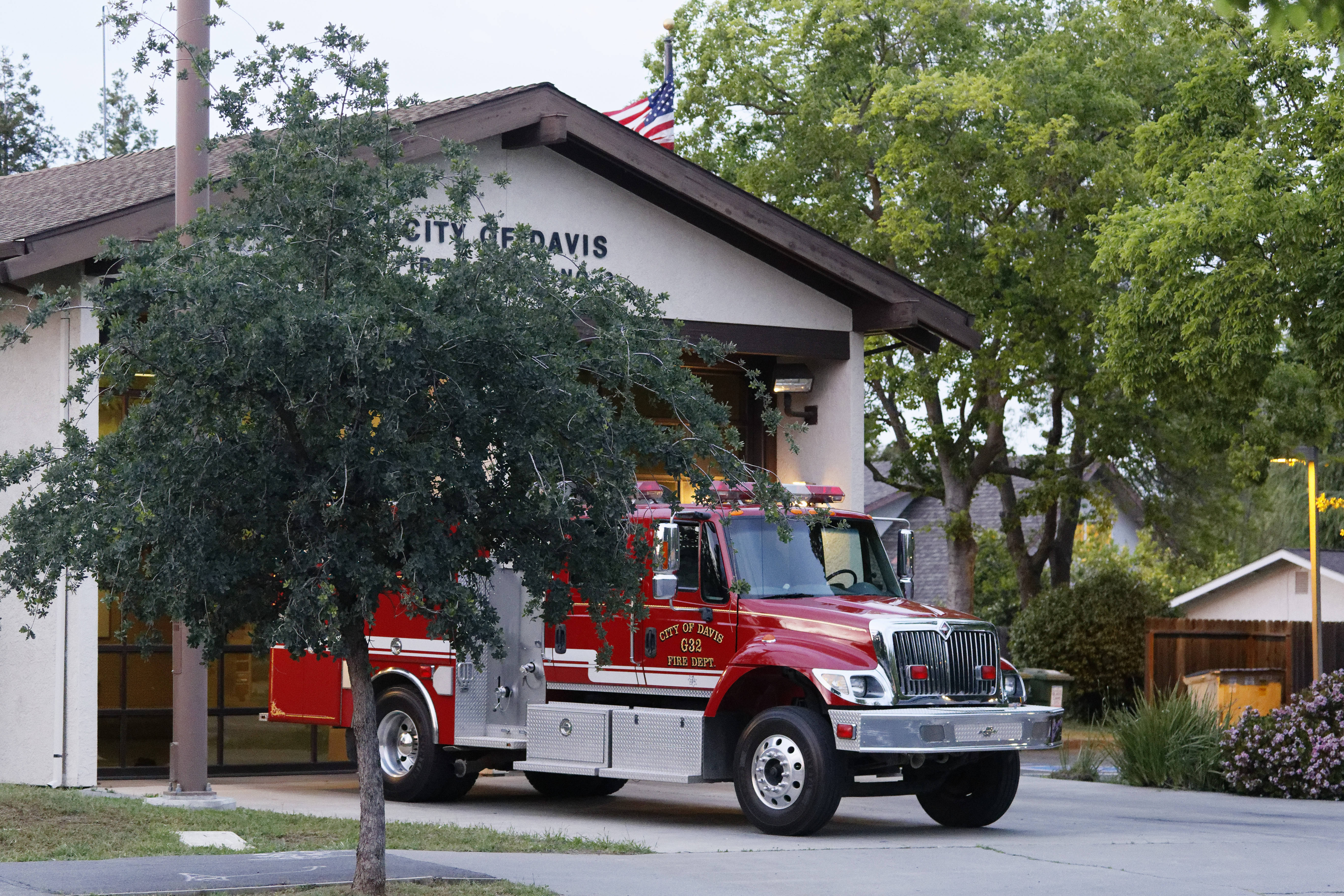 Davis firefighters truck
